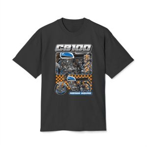 เสื้อยืดฮอนด้าสำหรับผู้ชายและผู้หญิง เสื้อเชิ้ตแขนสั้นผ้าฝ้ายฤดูร้อน ฤดูใบไม้ผลิและฤดูใบไม้ร่วง เสื้อปั่นจักรยานวิบากสไตล์วินเทจสำหรับขี่มอเตอร์ไซค์