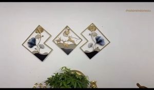 Set 3PC Hiasan Dinding Ruang Tamu Bunga Aesthetic Wall Home Decor Souvenir Unik Hiasan Dinding Kamar Aleta