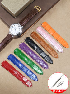 Substitute Cartier Leather Watch Band Mens and Womens Blue Balloon Raised Mouth Belt Cartier Pin Buckle Pink Watch Bracelet