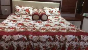 ( Promo Cuci Gudang ) Sprei Pengantin Mewah Motif Bunga 3D Qualitas premium Ukuran 180x200 model kekinian 2024