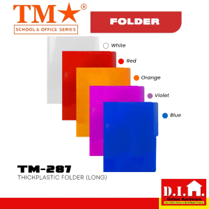Do It Home TM TM-287 Thick Plastic Folder Long Size Durable Clear Cover