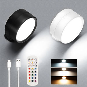 Led Wall Lamp Touch Control IR Remote 360 Rotatable USB Recharge Wireless Portable Night Light For Bedside Bedroom Reading Lamp