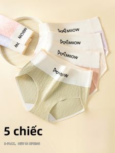 MiiOW | Quần lót tam giác cotton kháng khuẩn thoải mái thoáng khí cho nữ quần lót cotton nguyên chất cạp cao mùa xuân 2025