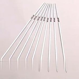 BF-C1162 Tusuk Sate Stainless Steel Reusable Anti Karat Barbeque Skewer / Tusukan Sate Ayam Sosis