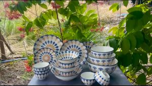 Tô Chén Đĩa Sứ Họa Tiết Khổng Tước – Men Cao Cấp Đựng Cơm Canh Đồ Ăn Decor Sang Trọng