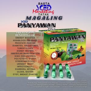 SCED Panyawan Plus capsule (BUY 1 BOX WITH FREE 1 PAD PANYAWAN PLUS)-Food Supplement