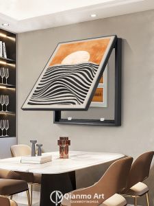 Nordic Abstract Decorative Painting for Electric Meter Box