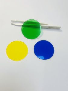 Blue Optical Glass Microscope Filter 32*1.5mm 45*1.5mm Changes Yellow Light to White Light Tangsinuo K9B Full Color Filter