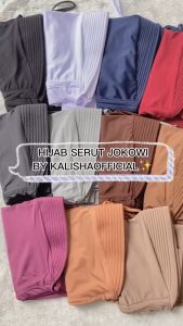 Kerudung Instan Serut Jokowi polos Serut jersey Premium Standar By Kalishaofficial