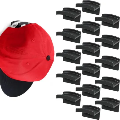 Adhesive Hat Rack Display Hooks for Wall Door Baseball Cap Holder Closet Storage Organizer Strong Cap Hanger