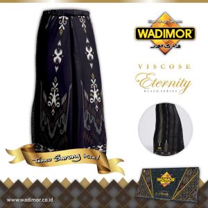 Sarung Tenun WADIMOR VISCOSE Enternity Black Series Motif BEHAES Kombinasi Songket Dan Batik Terbaru - Bahan Halus, Tahan Luntur, dan Tidak Kusam - Pilihan Warna Tumpal Kembang