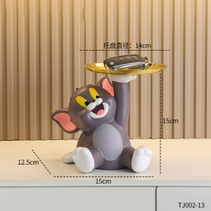 Cartoon Cute Tom Cat Tray Decoration Entry Door Entrance Key Storage Decoration Housewarming New Home Gift