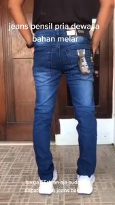 [20 DESEMBER] CELANA JEANS SLIMFIT PANJANG PRIA DEWASA / JEANS HITAM BIRU TUA BIRU MUDA SIZE 27-38 / DENIM / SKINNY / BAYAR DI TEMPAT