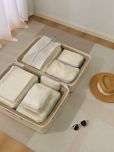 4pcs/Set Travel Storage Bag Compression Packing Cubes Luggage Suitcase Organizer Foldable Waterproof Travel Suitcase  compression bag travel MG-SG