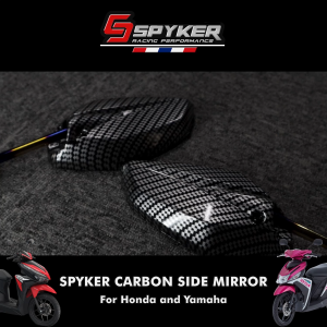 SPYKER H13130 Side Mirror Two Tone Stem for Honda/Yamaha | MotorChoice 888
