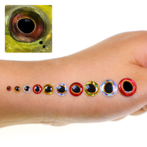 3D Holographic Simulation Eyeball Waterdrop Fishing Lure Eyes Self-Adhesive Artificial Fish Eyes for Fly Tying&Lure Making