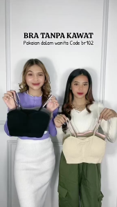 ONEFASHIONMALL BH Import Wanita Dewasa Tanpa Kawat Bahan Halus Pakaian Wanita Fashion Bra Pan BR102