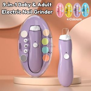 [Upgraded Version] 9-in-1 Safe USB Rechargeable Electric Baby Nail Trimmer Grinder with Case Baby Nail File Kit
