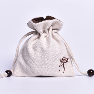 Authentic Pure Bead Cotton Linen Drawstring Buddha Pearl Bag Jewelry Accessory Storage Pouch Small Cloth Bag Hand Chain