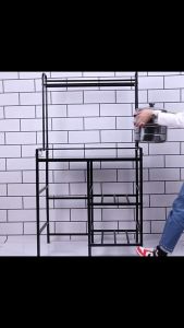 Gas Stove Stand Kitchen Heavy Duty Kitchen Organizer Stove Stand Stainless Multi-layer Gas Rack Stove Stand Tank Holder Home Organizer