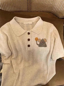 Áo Thun Tay Ngắn in Họa Tiết Hoạt Hình Mùa Hè 2025 Màu Ngô Ice Silk Phong Cách Hàn Quốc Dáng Rộng Thường Ngày Dành Cho Nữ