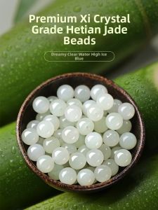 HUAKAIYUNDUO | Ice Seed Turquoise Color Anditian Jade Loose Beads Bracelet