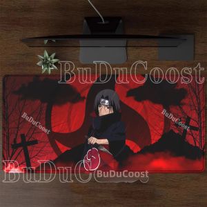 Bandai | Uchiha Itachi Naruto HD In Anime Miếng Lót Chuột XXL 400x900mm Chống Trơn Trượt Bàn Văn Phòng Thảm Bàn Phím Chơi Game Mousepad Với Đế Cao Su