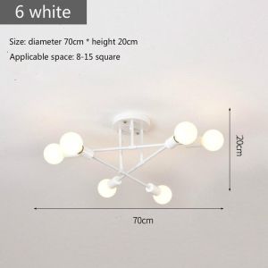 Nordic Minimalist Pendant Light Ceiling Lamp LED Chandelier Suitable for Bedrooms Living Rooms Black Gold Lighting Decoration