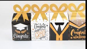 UMI 1pcs Graduation Celebration Decoration Candy Sugar Favor Paper Box Creative Doctor Hat Cap Bag Favors DIY Party 毕业礼物
