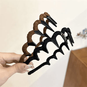 Anti-Slip Toothed Wave Hairband Womens Face Wash Headband New 2025 Stylish Korean Fresh out Fashion Jewelry Accessories