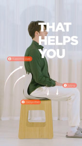 Curble Grand Plus / Posture Correction Chair / Support Back and Spine / Back Pain Relief / Posture Support / Lumbar Support / Office Chair Back Support / Ergonomic Chair