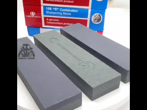 BATU GOSOK 8" ORIGINAL CARBORUNDUM BATU ASAH PISAU ASLI DAYAK UNGKAL SHARPNING STONE 200mm SILICONE CARBIDE + BUBBLE WRAP