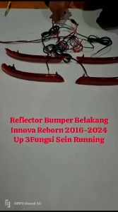Lampu Reflector Bumper belakang lampu mata kucing bumper mobil Toyota Innova Rebon 2016 up 2Fungsi & 3Fungsi(Sein Running) Smoke & Merah