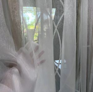 Vitrase Gorden Putih Polos Vitrase Gorden Plisket cantolan Kawat S