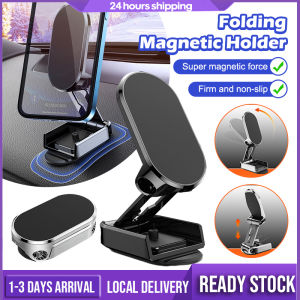 Foldable Magnetic Car Phone Holder 360° Rotating Universal Paste Stand Car Mount Magnetic Smartphone Support Non-slip Phone Bracket