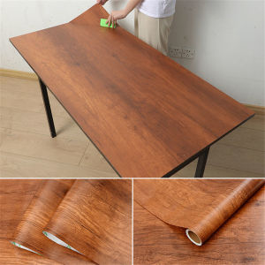 PVC Self Adhesive Waterproof Wallpaper Wall in Roll Furniture Cabinets Vinyl Decorative Film Wood Grain Stickers For Home Decor