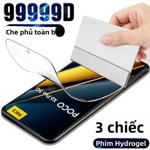 3 Miếng Phim Hydrogel HD Bảo Vệ Màn Hình Toàn Diện Cho Xiaomi Poco X7 Pro X6 M7 F7 Siêu Trong Suốt