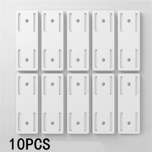 4/10pcs Self-Adhesive Socket Fixer Wall Hanging Power Strip Holder Fixator Plug-in Wall-Mounted Fixer Household Organizer