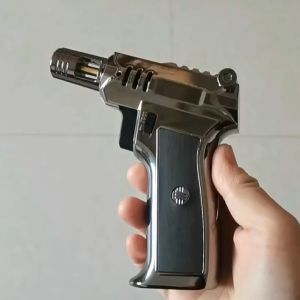 Premier Elegant 903 Gun Pistol Design Butane Gas Jet Torch Lighter Adjustable Flame