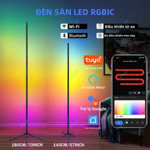 Đèn Sàn Thông Minh RGBIC 180CM Nâng Cấp Chiều Cao Với Ứng Dụng Điều Khiển Thông Minh Tuya/Điều Khiển Từ Xa Đèn LED Tạo Không Khí Phong Cách Bắc Âu Để Trang Trí Phòng Game