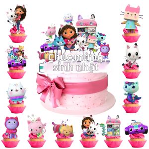 hot toys | Bộ 13 Món Đồ Trang Trí Bánh Hình Búp Bê Hoạt Hình - Đồ Trang Trí Bánh Sinh Nhật & Bánh Cupcake Đồ Dùng Tiệc Hoạt Hình Cho Các Sự Kiện Của Trẻ Em