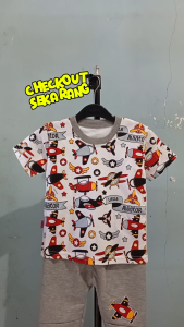 Setelan baju bayi laki laki motif karakter PESAWAT usia baby 3-24 bulan- BISA COD !!