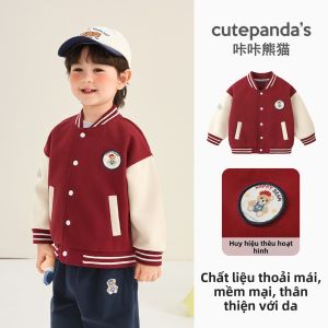 CUTEPANDAS | Áo Khoác Bóng Đá Trẻ Em Hình Hoạt Hình Màu Đỏ Thời Trang
