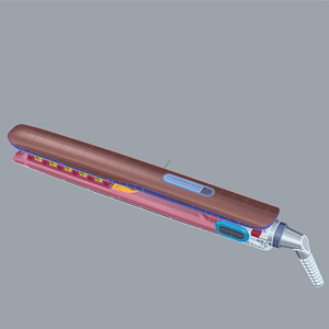Negative ion volumizing cornrow hair straightener for raising the crown of the head 82026