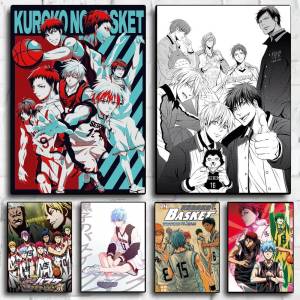 Anime K-Kuroko No Basket Basketball Poster HD Home Decor Sticky Wall Waterproof Home Living Room Bar Aesthetic Decor