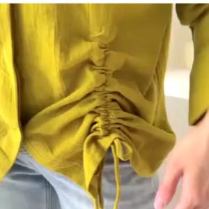 Koraru Kemeja Serut Wanita Linen Crinkle Lengan Panjang - Atasan Wanita