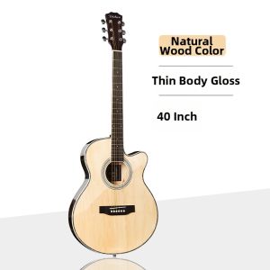 Beginner Thin-Body Electric Acoustic Guitar 40 Inch