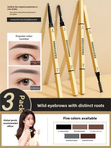 Waterproof Long-lasting Mini Gold Bar Eyebrow Pencil for Women Wild Eyebrow Makeup Artist Professional Beginner Friendly