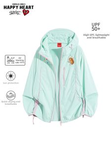 CHARLES JANGS HAPPY HEART | Trendy American Style Hooded Sun Protection Jacket