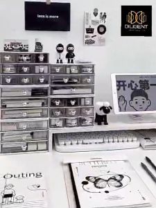 【D334】 Kotak Penyimpanan Berfungsi Berbilang Cute Style Desktop Organizer Box Stationery Cosmetic Bracelet Storage Box